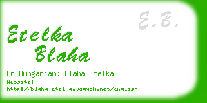 etelka blaha business card